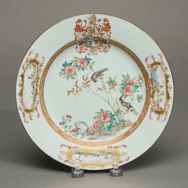 Chinese Export Armorial Plate - Sharpe/Wyman