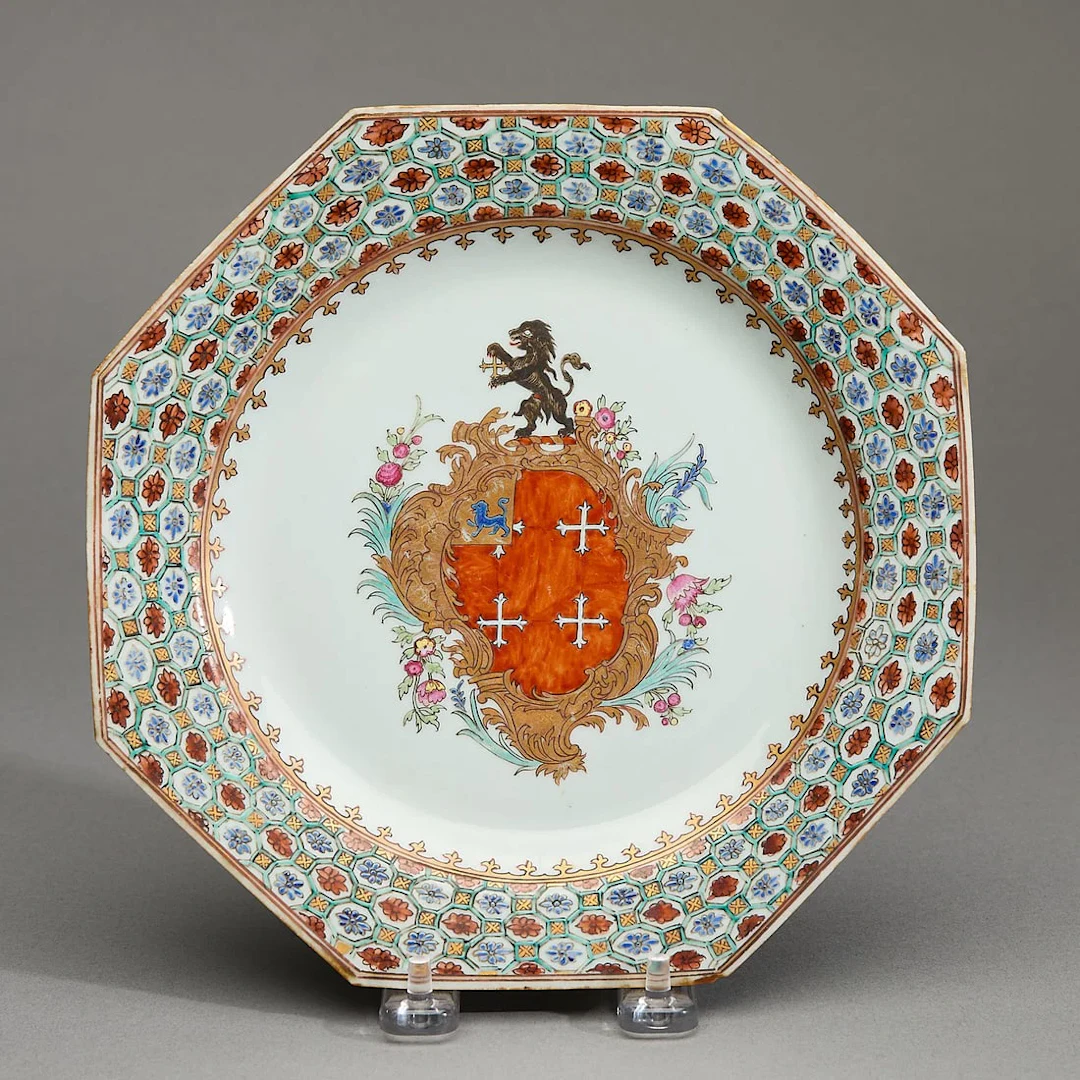 Chinese Export Octagonal Armorial Plate - Chase