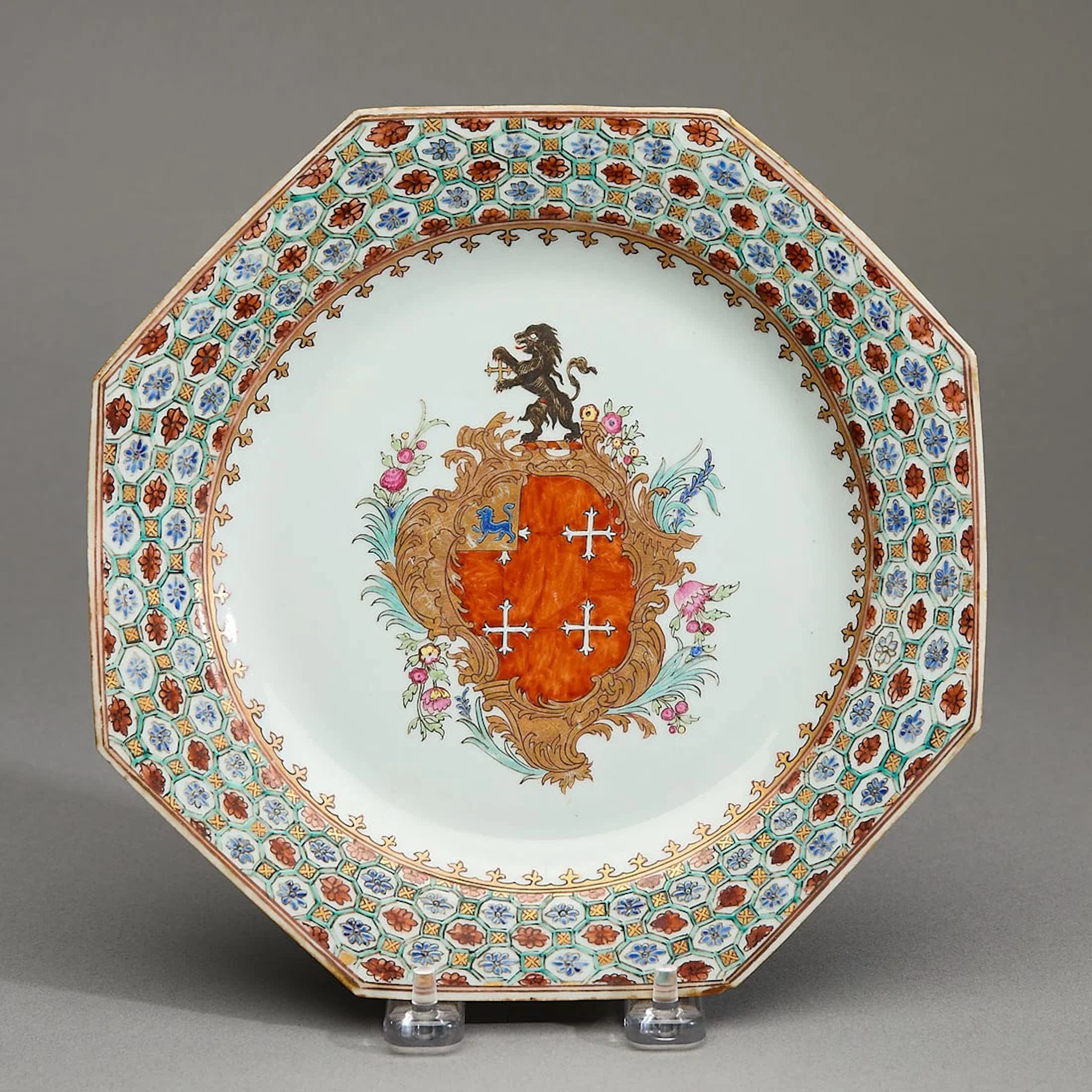 Chinese Export Octagonal Armorial Plate - Chase