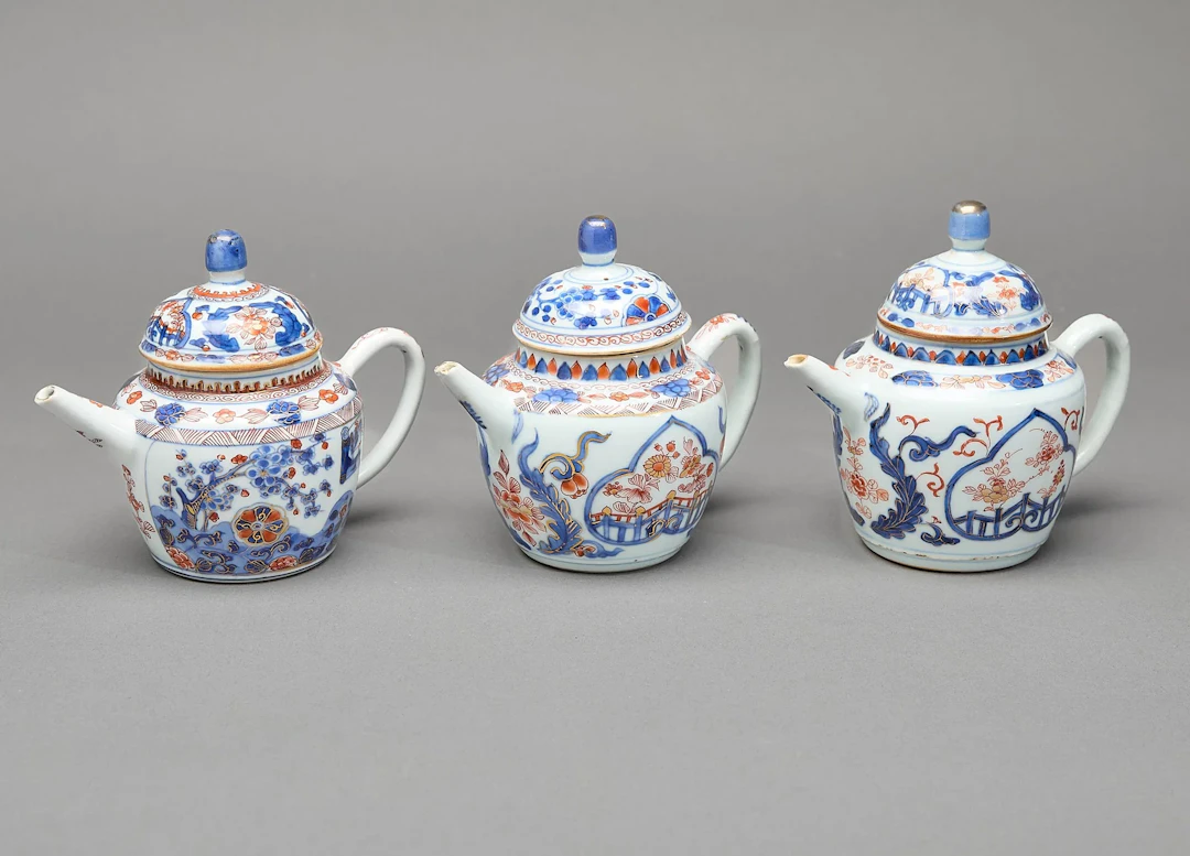 3 Chinese Export Imari Teapots