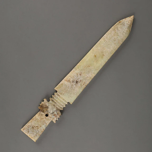 Chinese Han Dynasty Ceremonial Jade Ge Blade