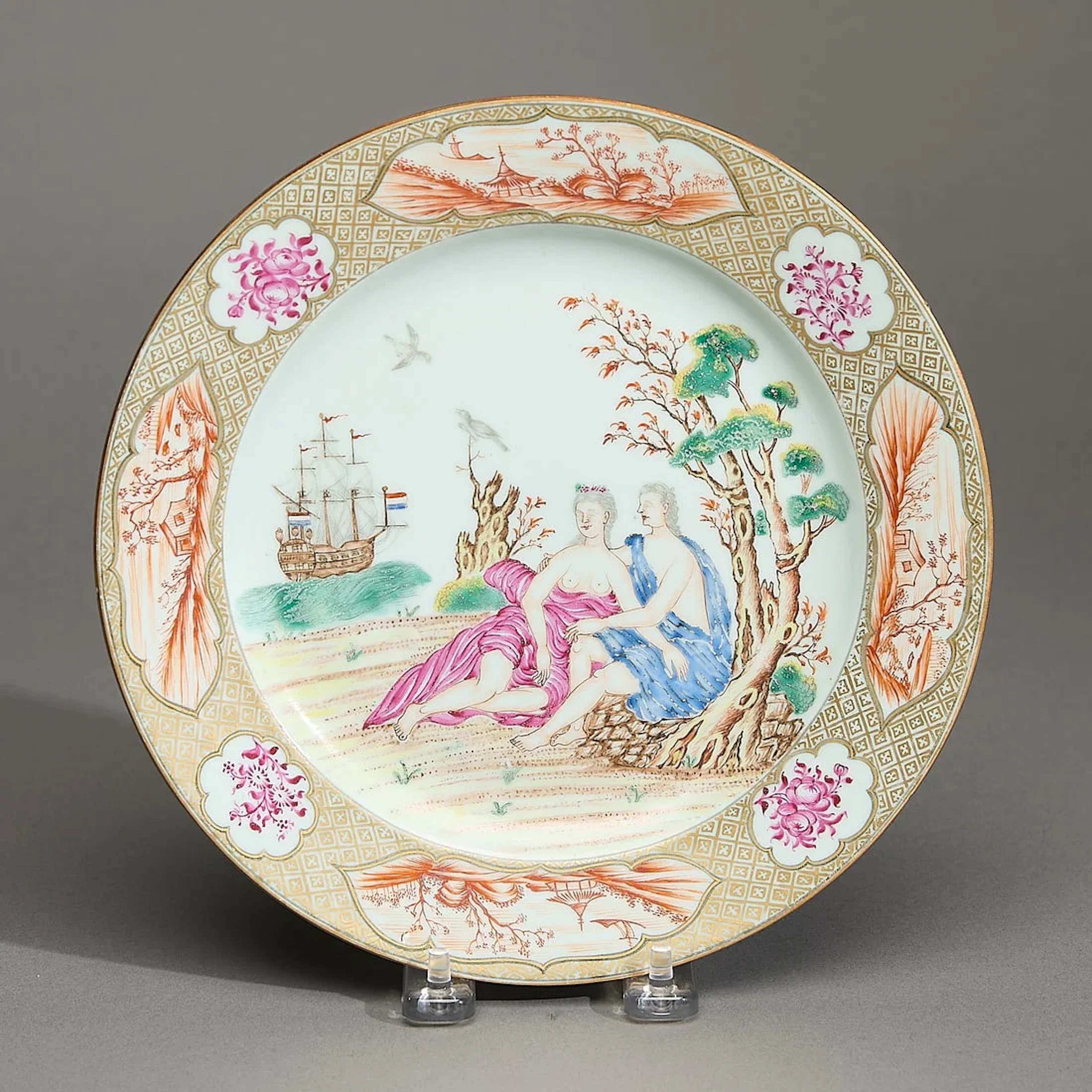 Chinese Export European Subject Plate