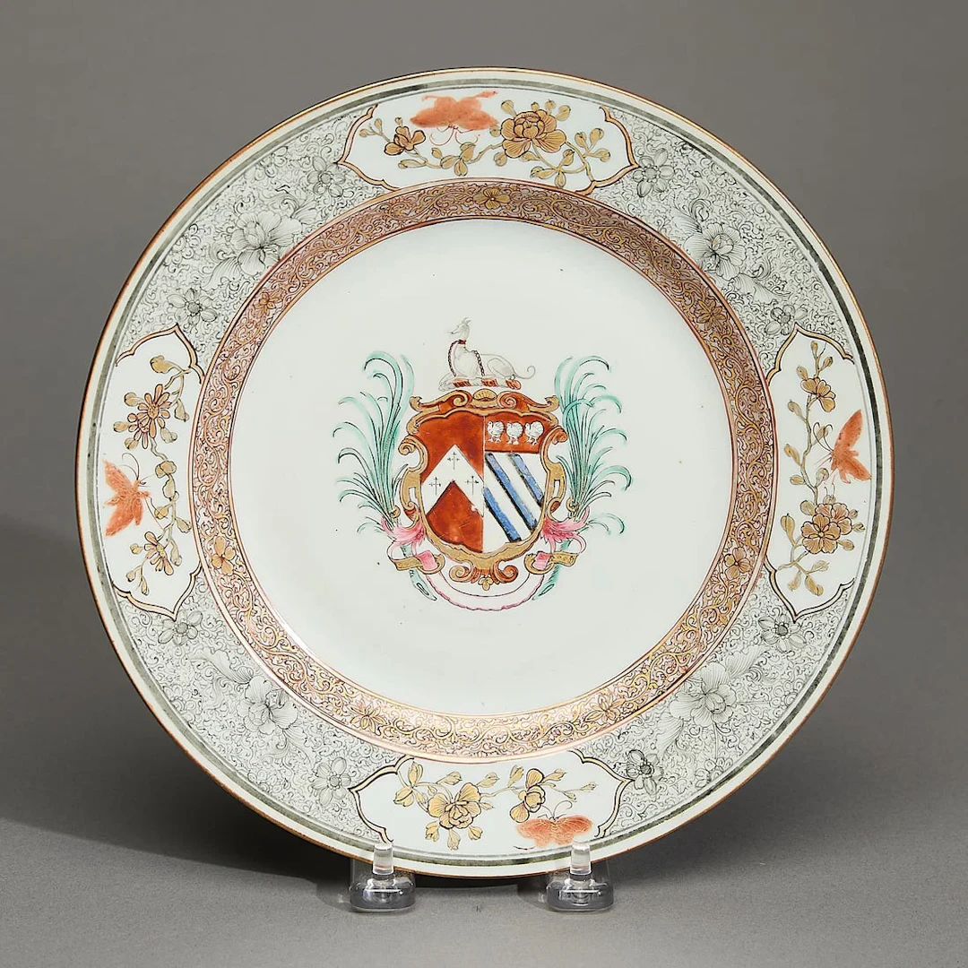 Chinese Export Armorial Plate Braithwaite/Tayleur