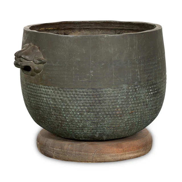 19th c. Japanese Bronze Hibachi Vessel