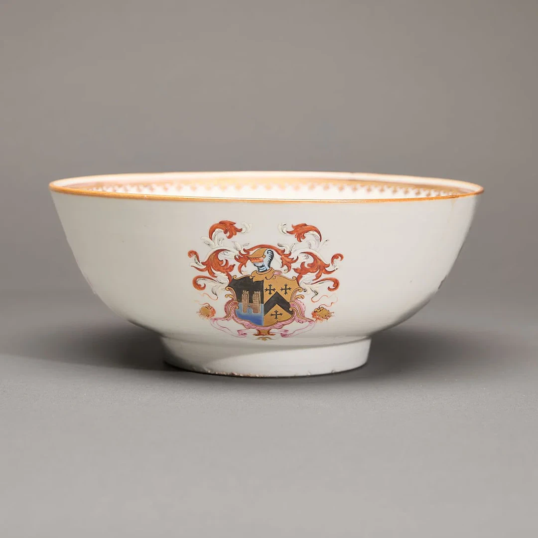 Chinese Export Armorial Punch Bowl - Rawson/Stone