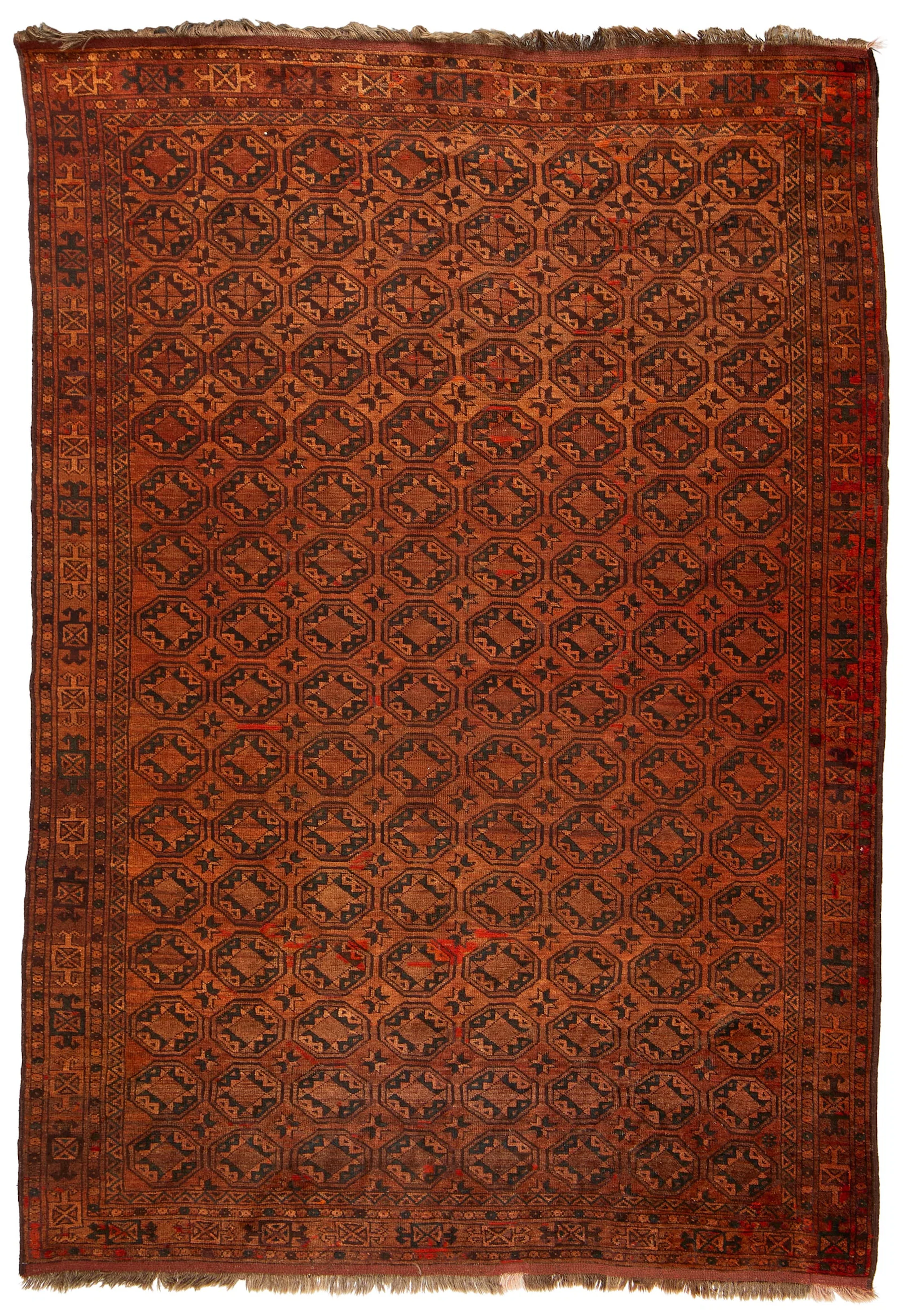 Early 20th c. Ersari Turkmen Gul Rug 9'6"x6'8"