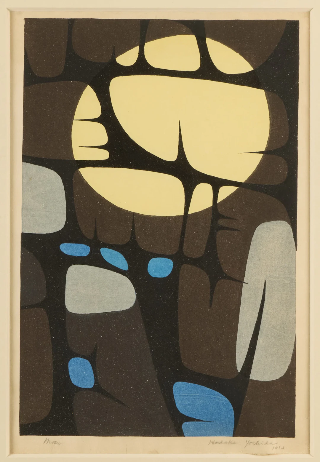 Hodaka Yoshida "Moon" Woodblock