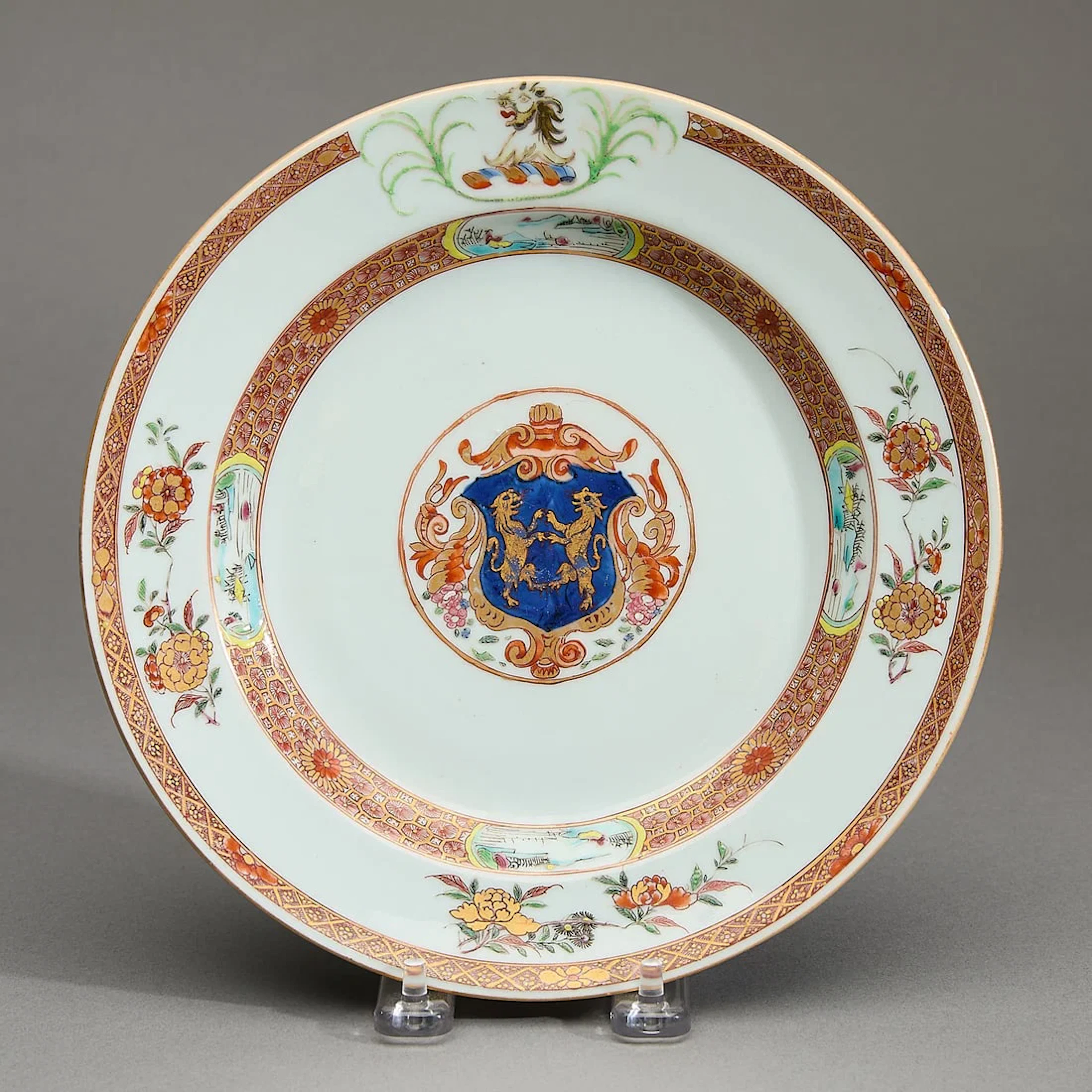 Early Chinese Export Armorial Plate - Carter