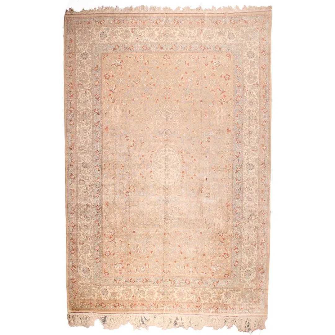 Large Turkish Hereke Silk Rug - Signed 17'8" x 12'