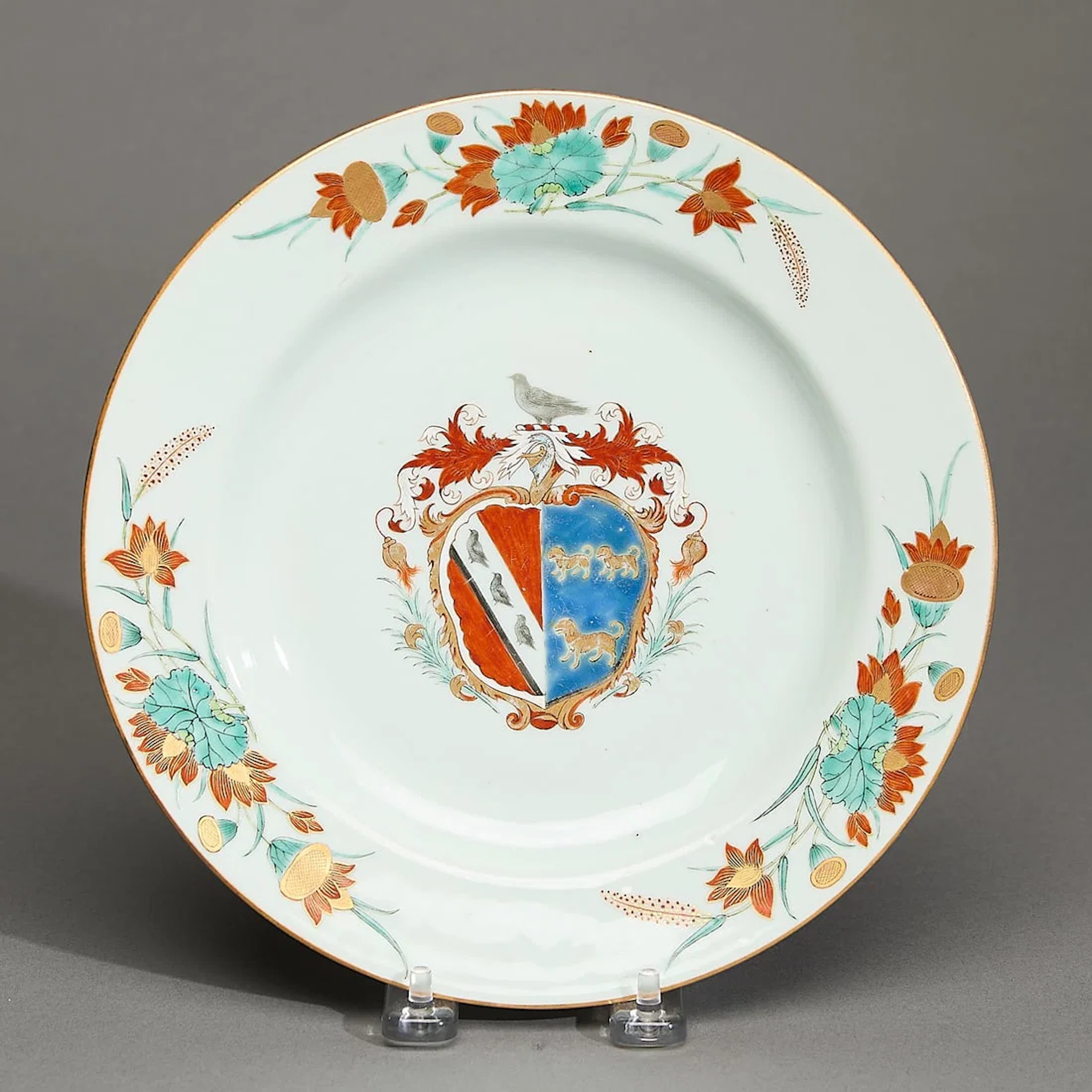 Export Verte Imari Armorial Plate - Bookey/Peake