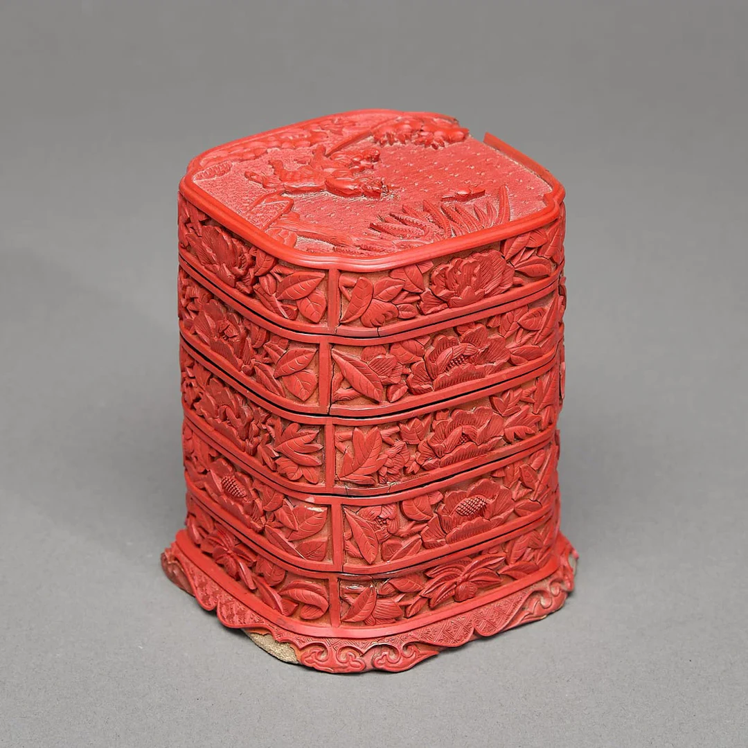 Chinese Ming Cinnabar Lacquer Stacking Box