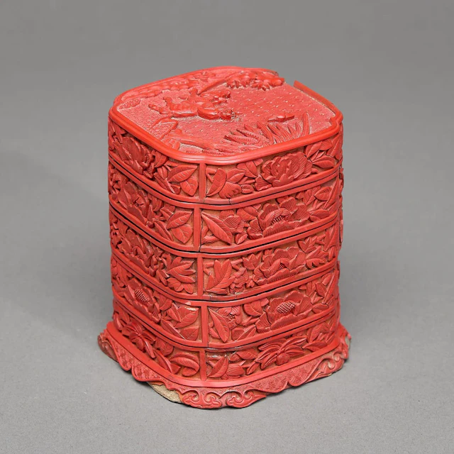 Chinese Ming Cinnabar Lacquer Stacking Box