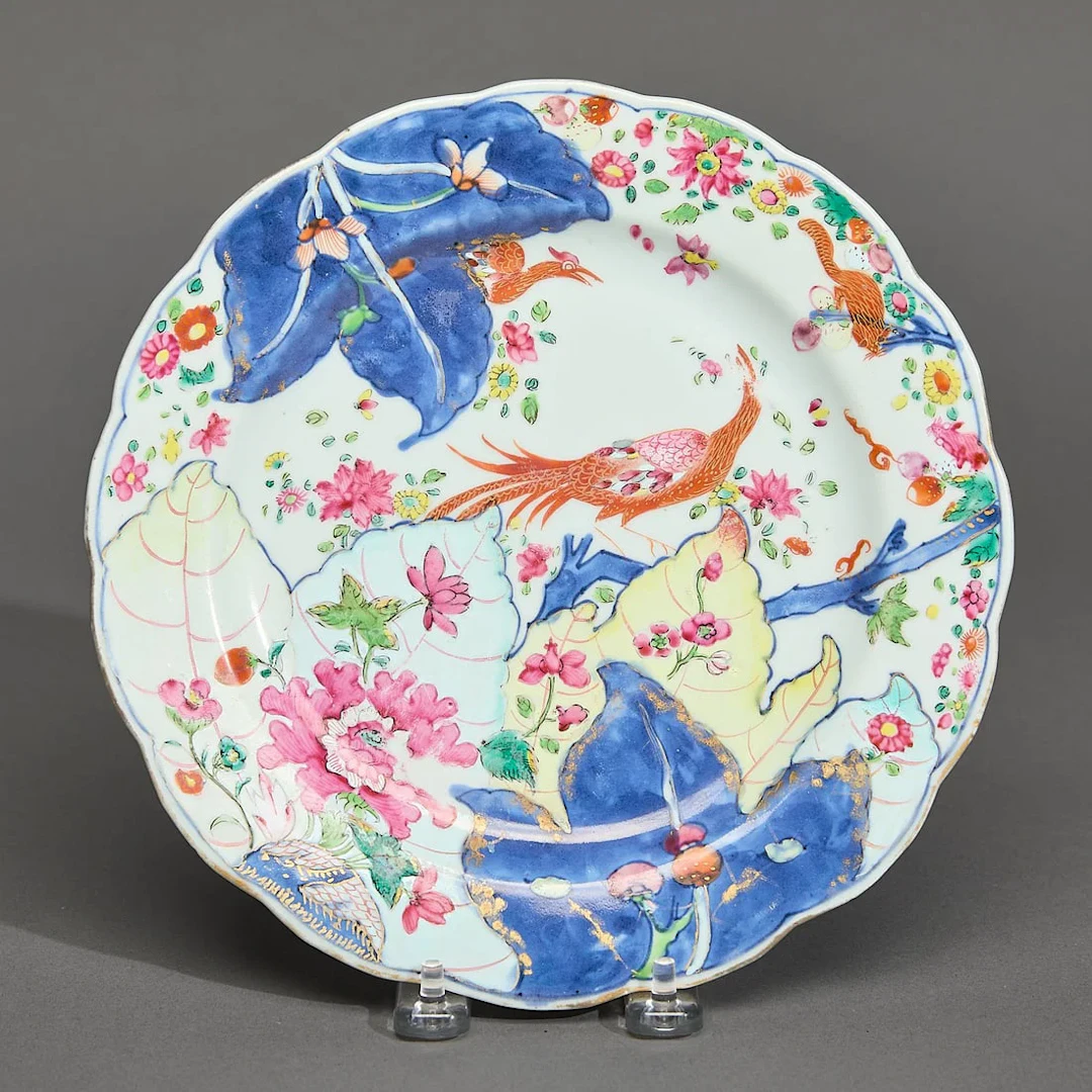Chinese Export Tobacco Leaf Plate