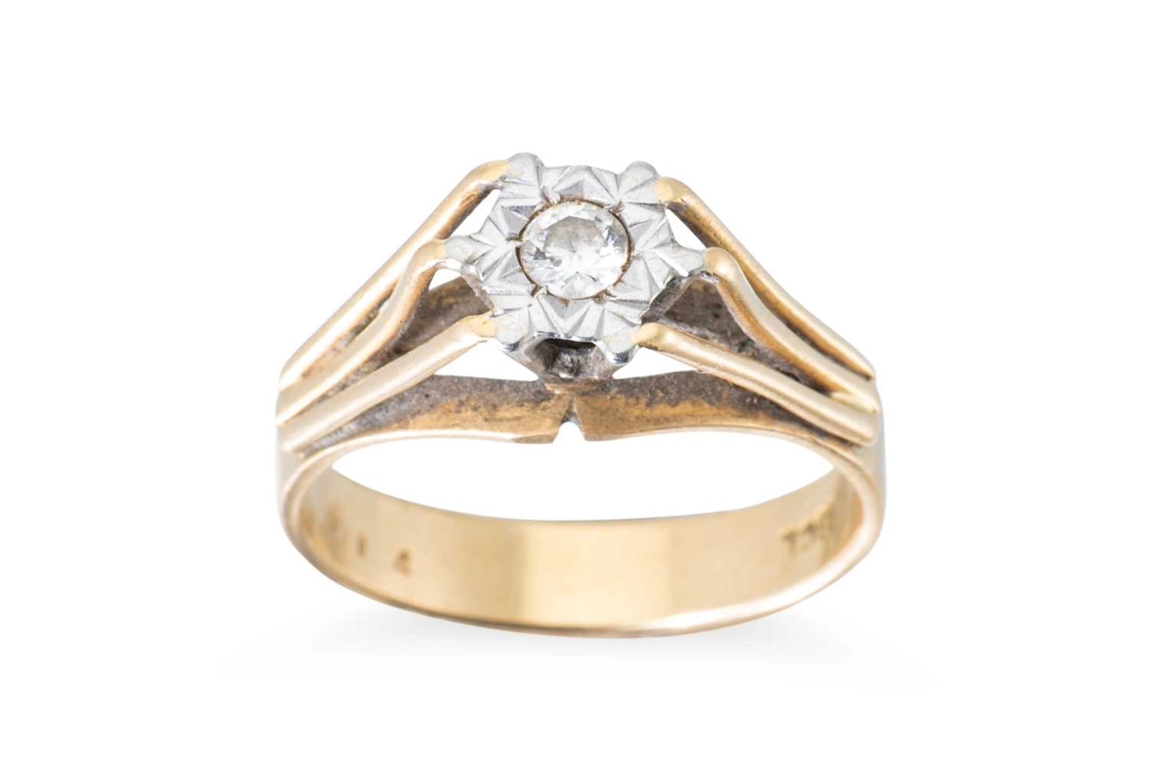 A DIAMOND SOLITAIRE RING