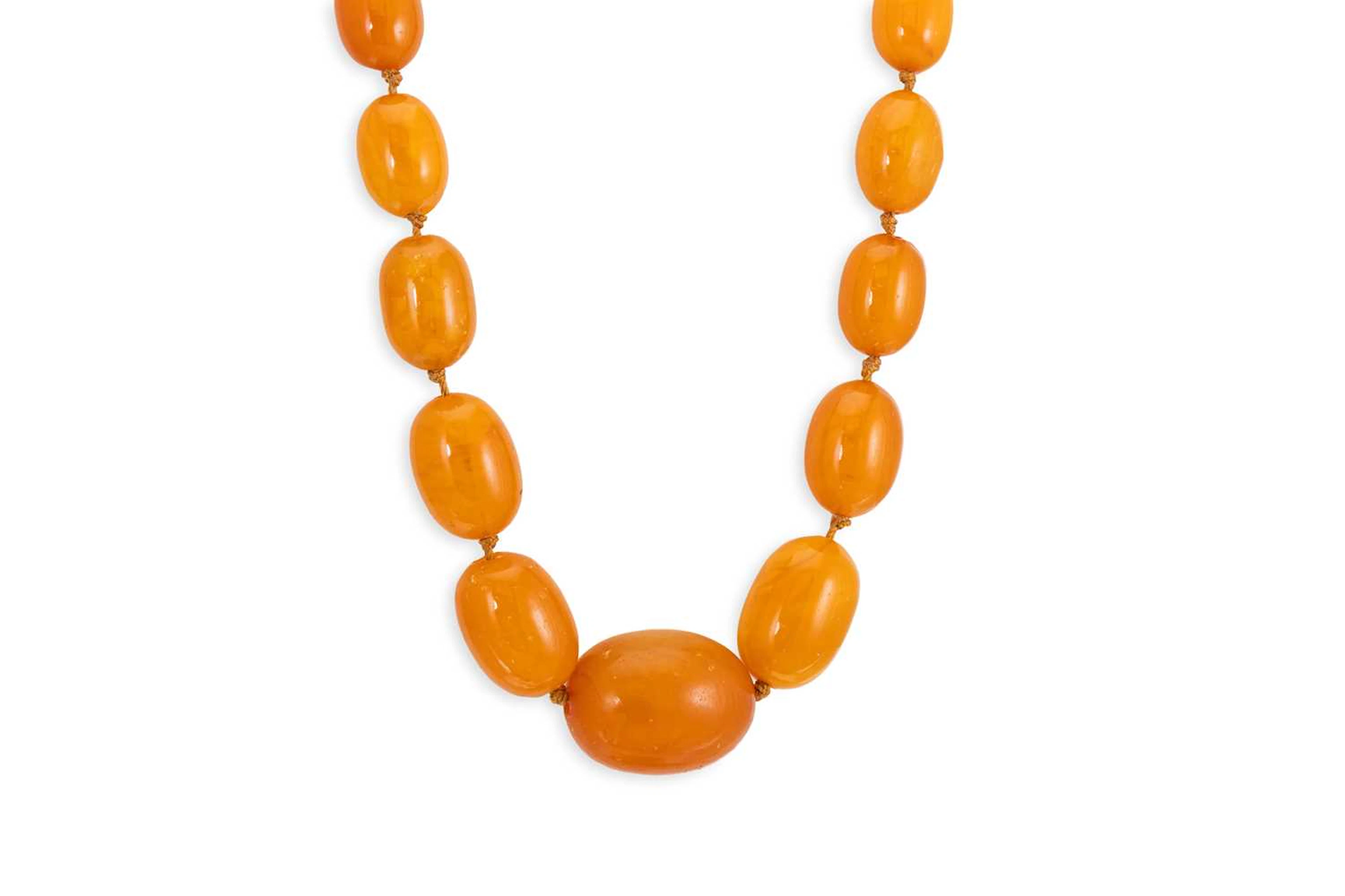 A SET OF BALTIC AMBER BEADS