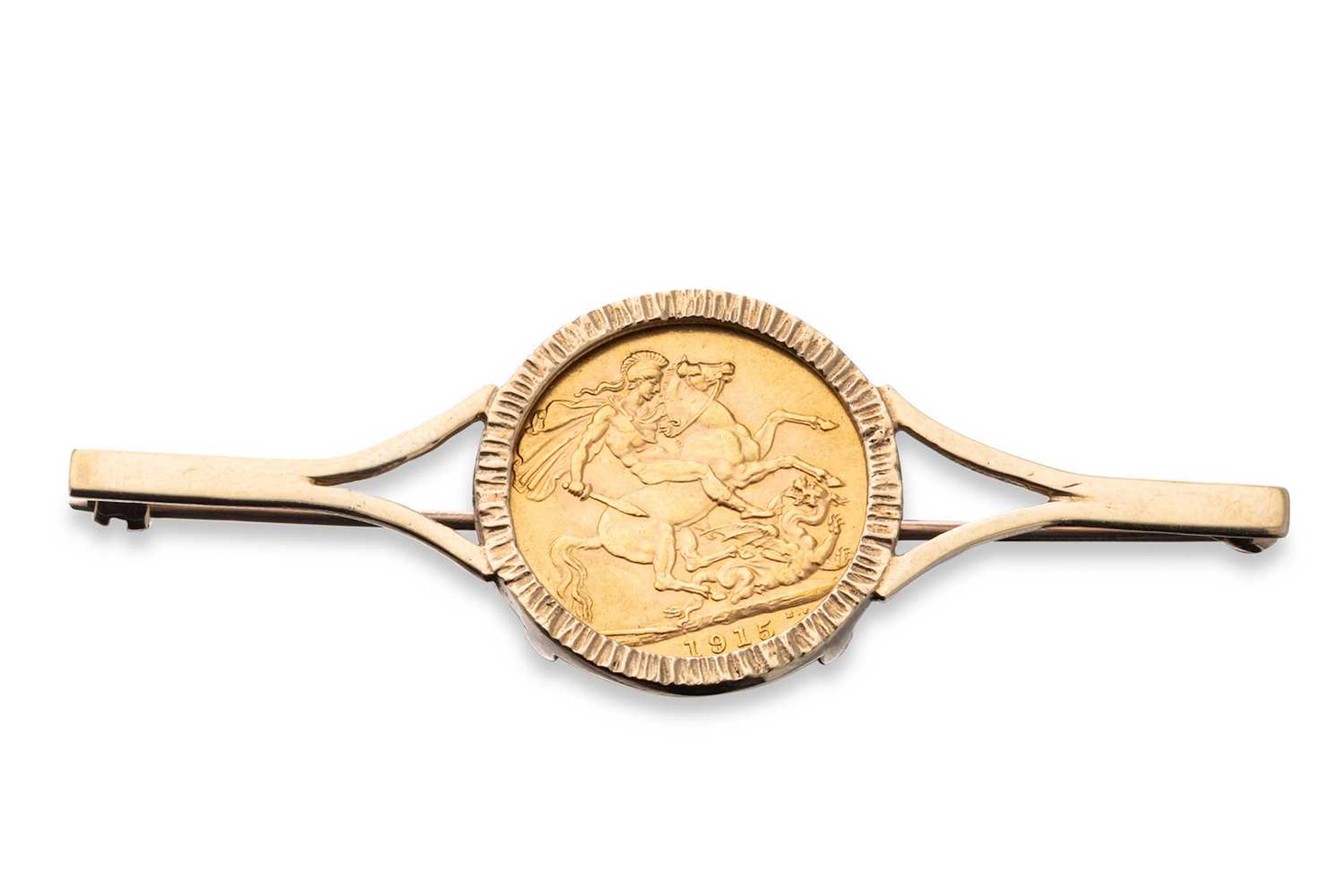 A 1915 FULL GOLD SOVEREIGN ENGLISH COIN