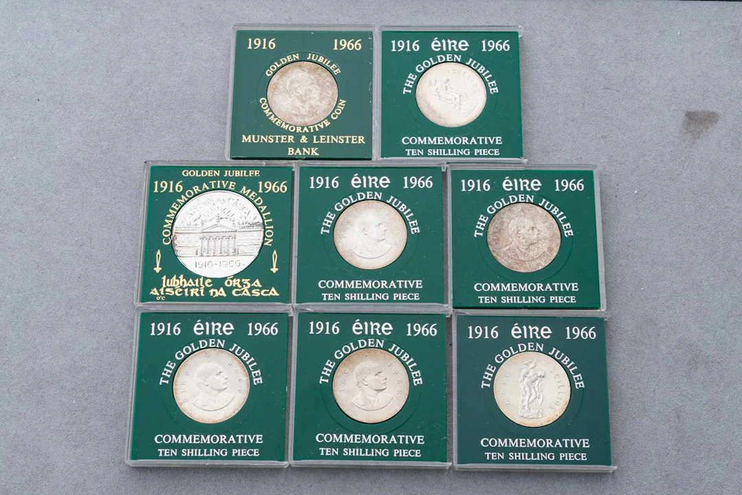 7 X 1966 IRISH PEARSE 10/- COINS