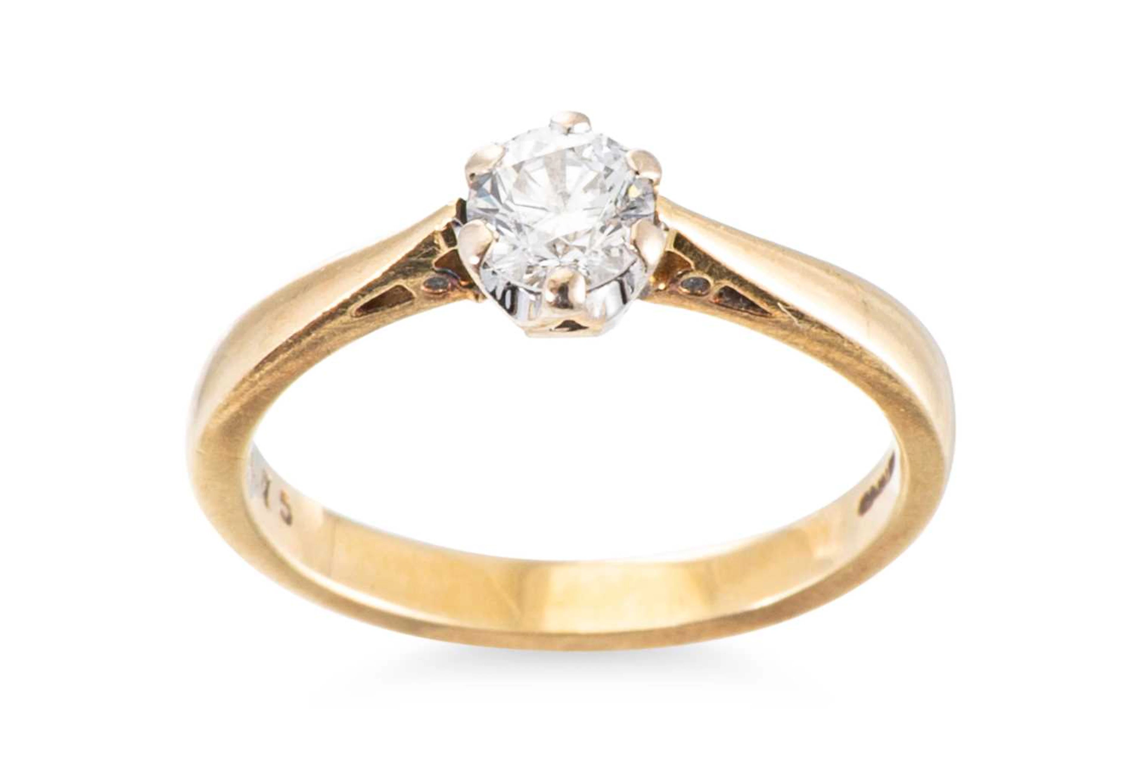 A DIAMOND SOLITAIRE RING