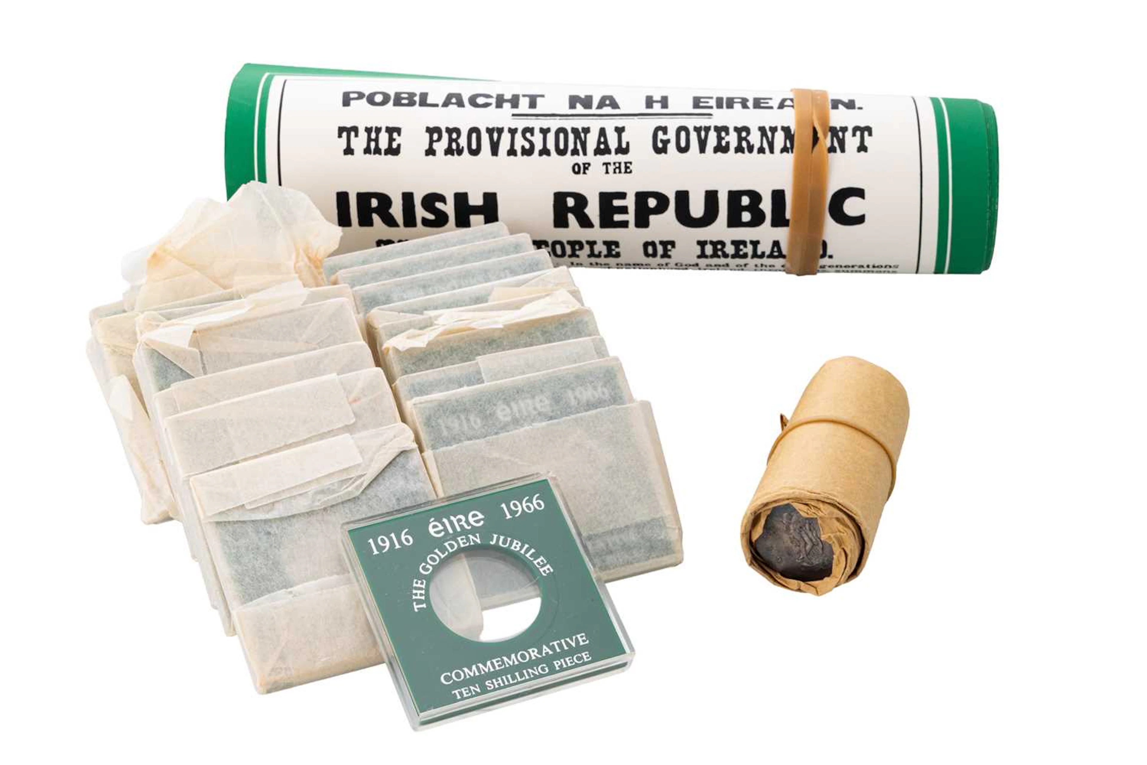 A MINT ROLL OF 20 X 1966 IRISH PEARSE 83% SILVER