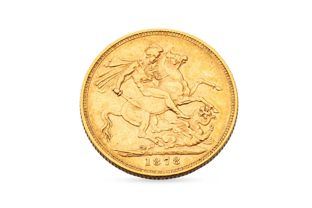 AN 1878 GOLD FULL SOVEREIGN ENGLISH