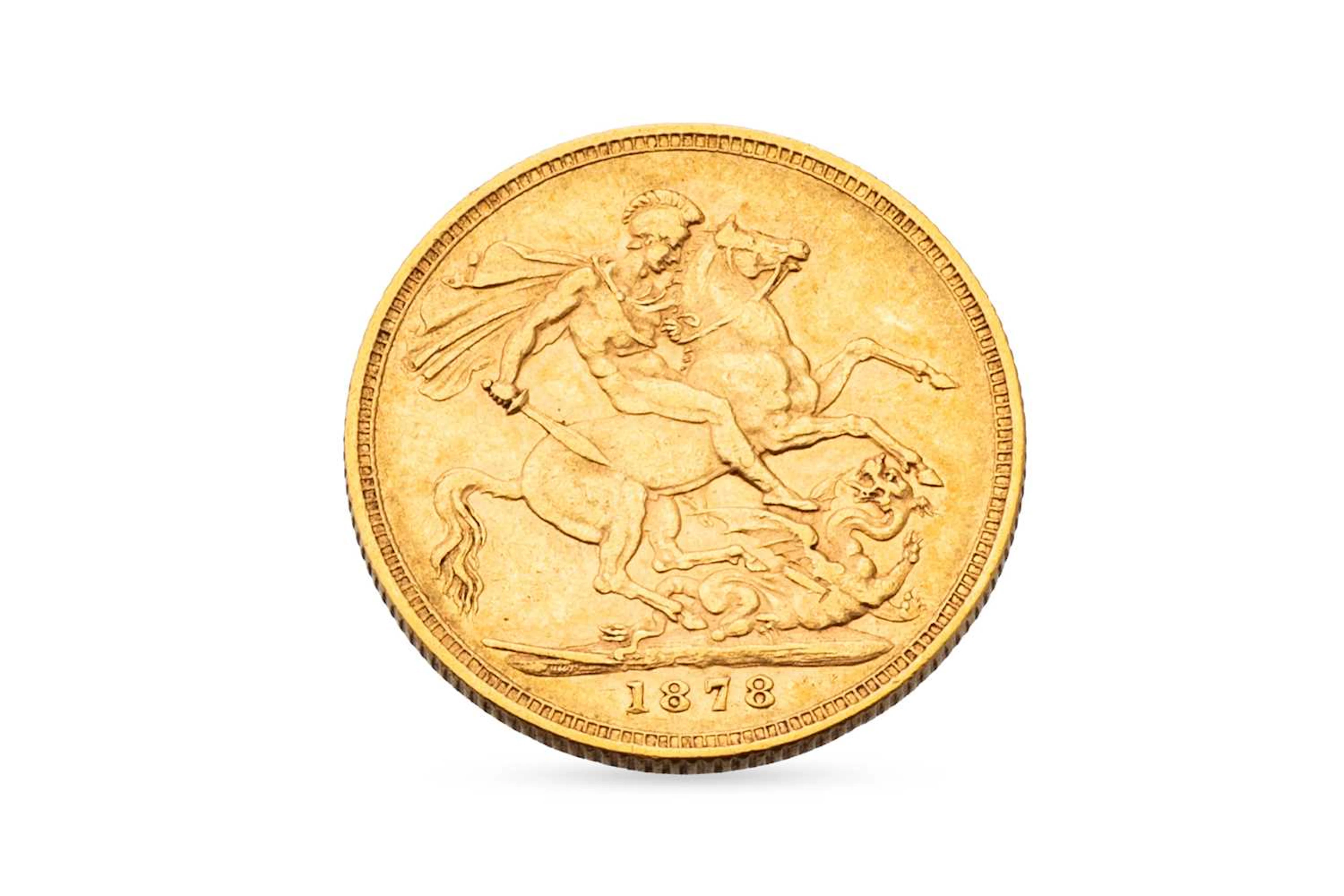 AN 1878 GOLD FULL SOVEREIGN ENGLISH
