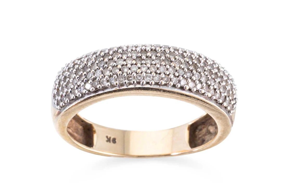 A DIAMOND BAND RING