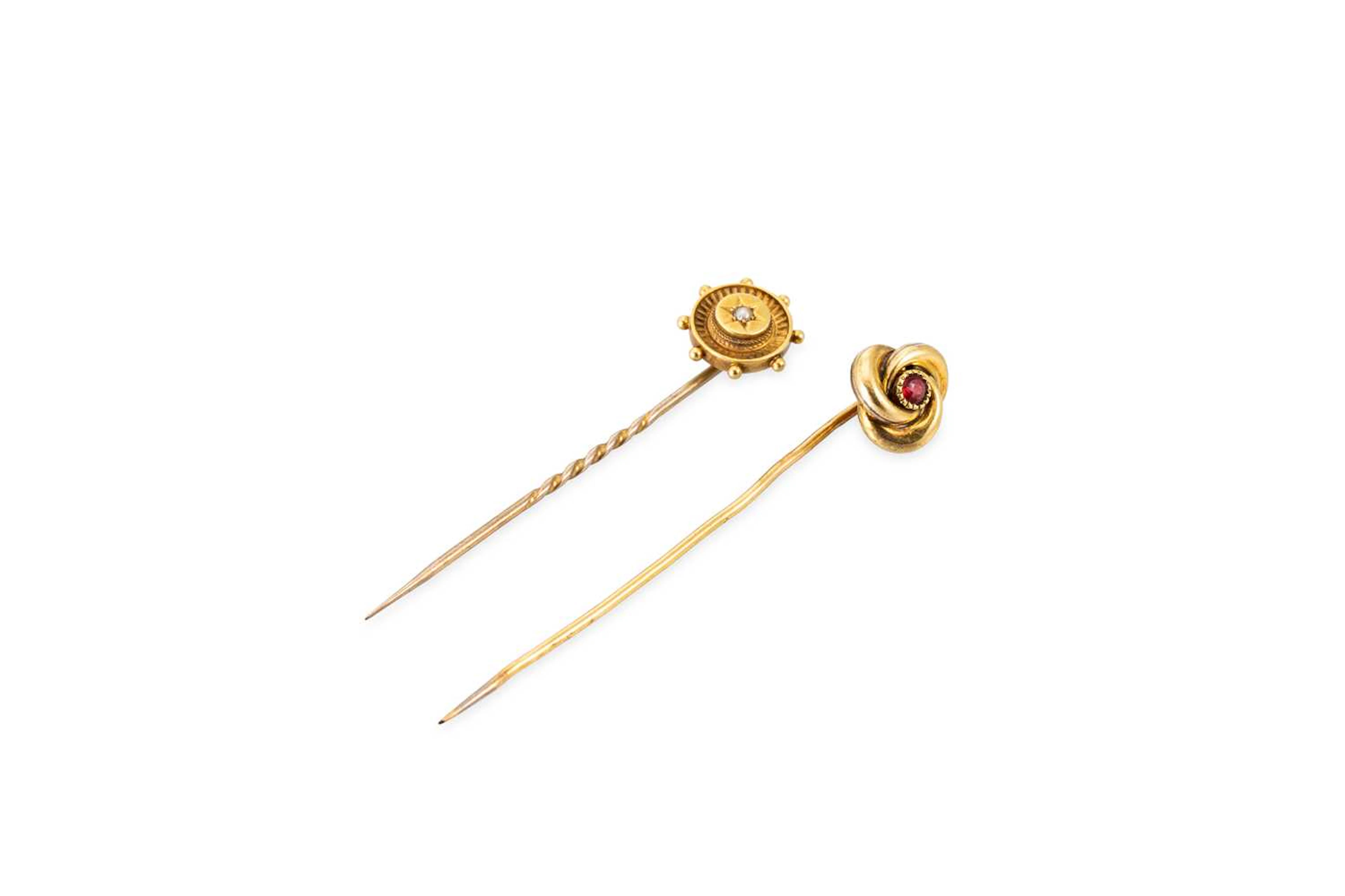 TWO ANTIQUE STICK PINS