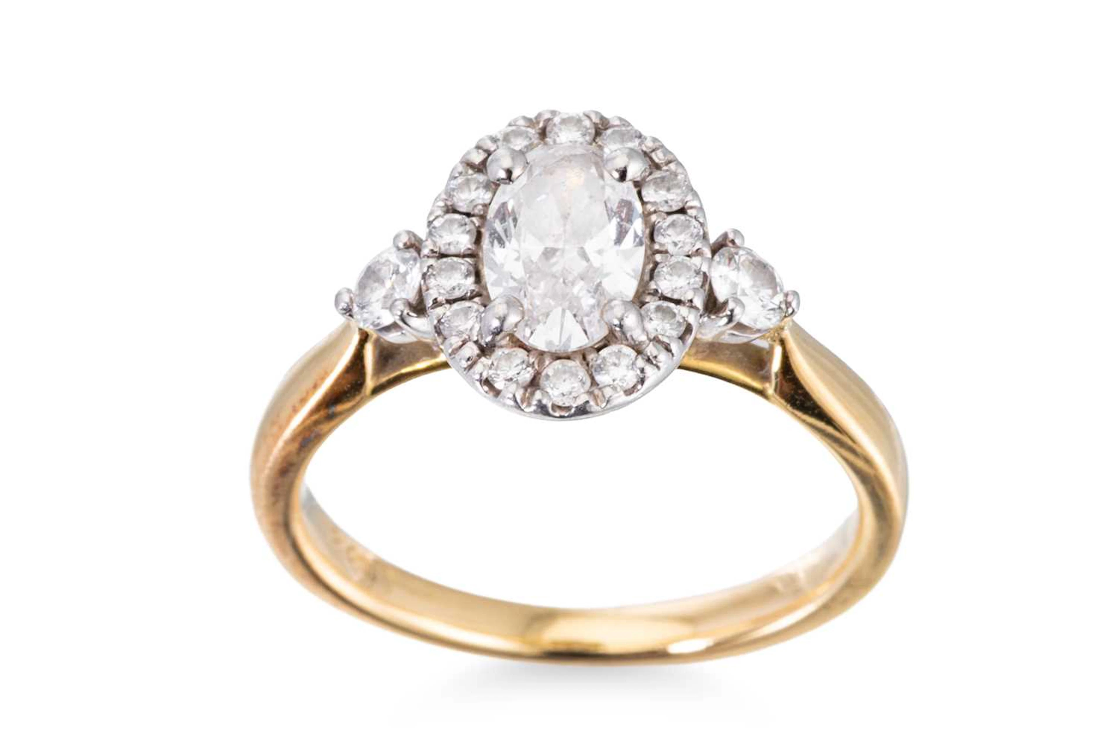 A DIAMOND CLUSTER RING