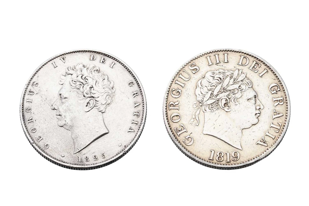 2 X ENGLISH SILVER HALF CROWN COINS