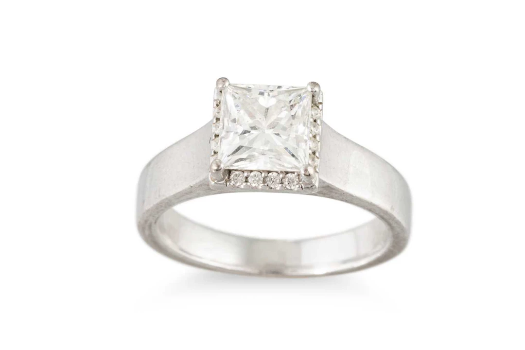 A DIAMOND SOLITAIRE RING