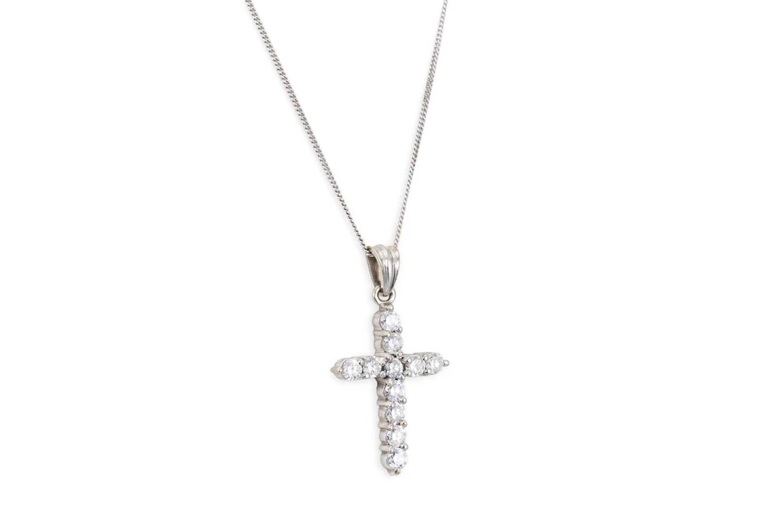A DIAMOND SET CROSS