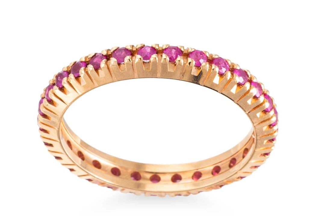 A RUBY FULL ETERNITY RING