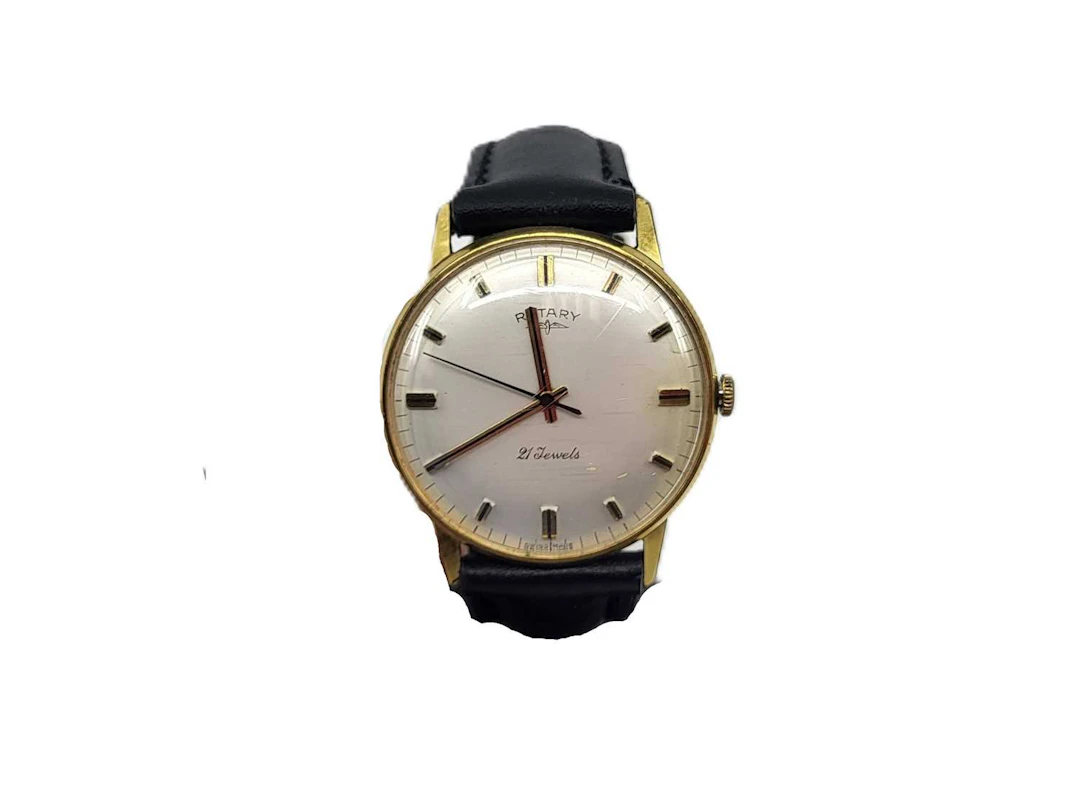 A ROTARY 21 JEWEL GOLD-PLATED WRIST WATCH