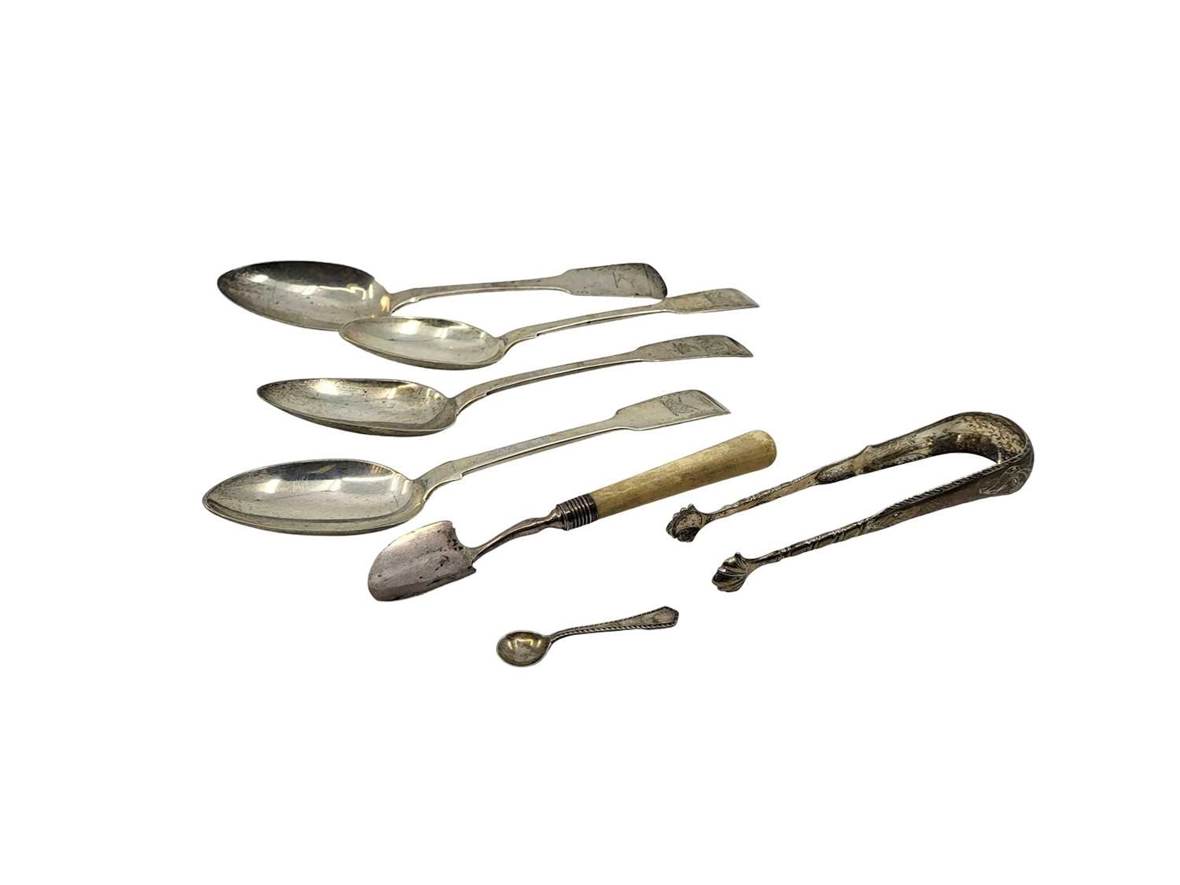 A COLLECTION OF ANTIQUE IRISH SILVER (.925) to include...
