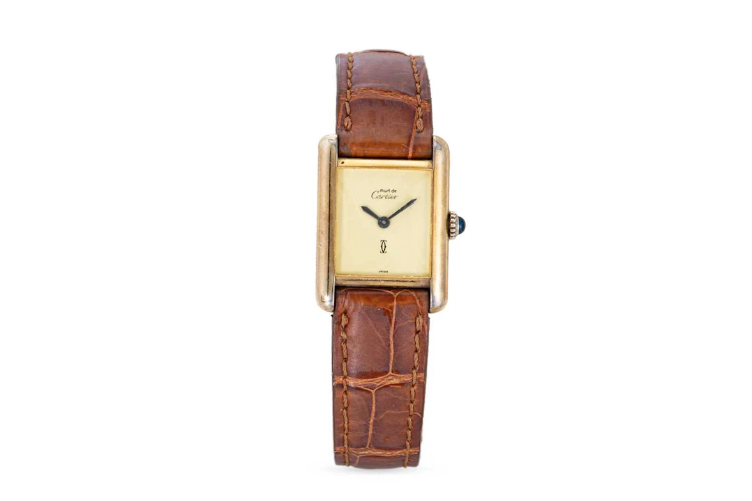 A LADY'S GOLD-PLATED 'MUST DE CARTIER' WRISTWATCH