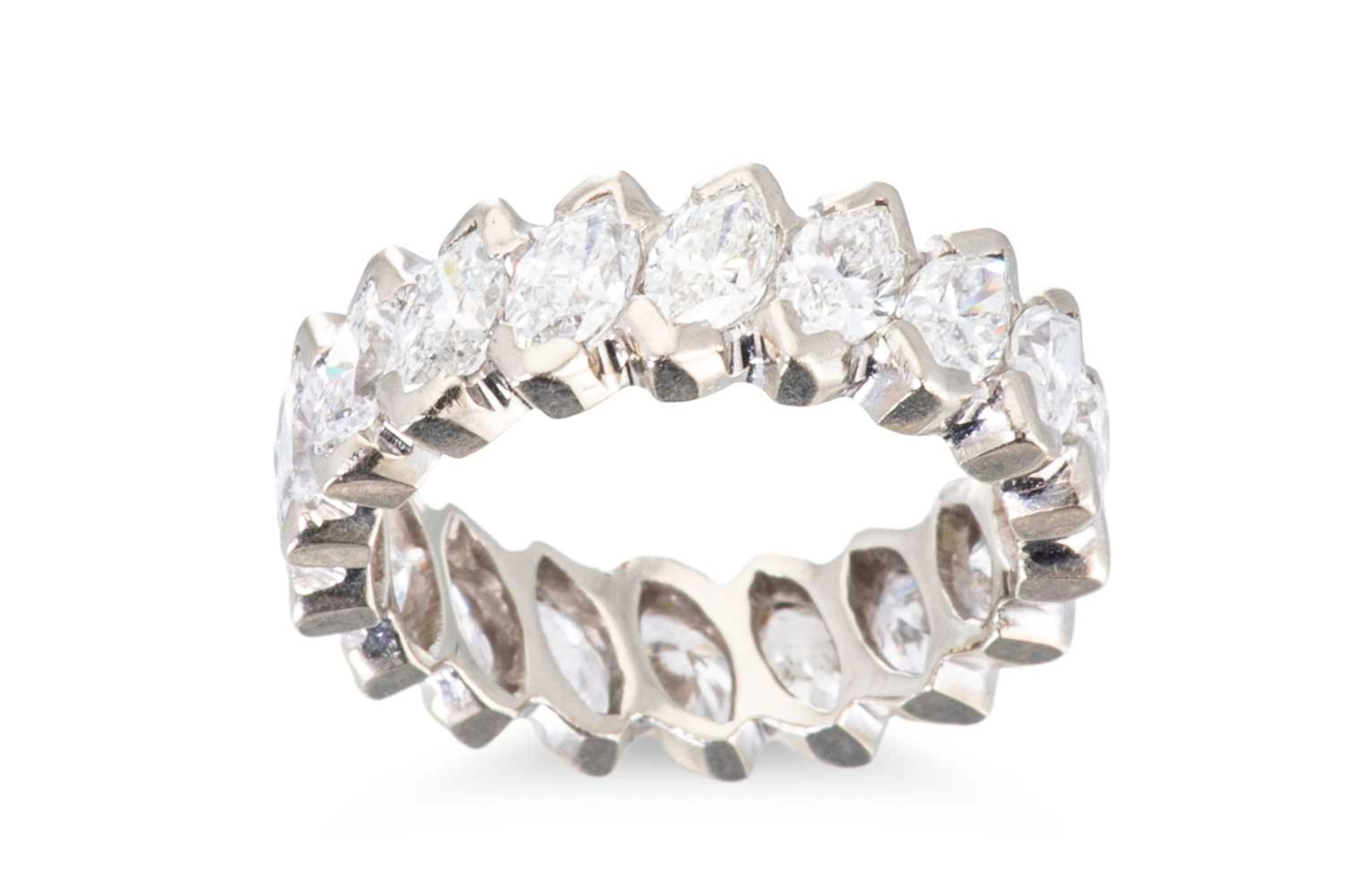 A FULL BANDED DIAMOND ETERNITY RING