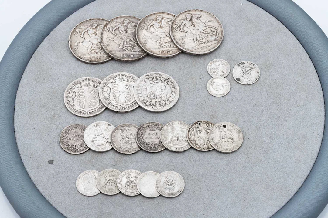 22 X 1845 - 1918 92.5% ENGLISH SILVER COINS