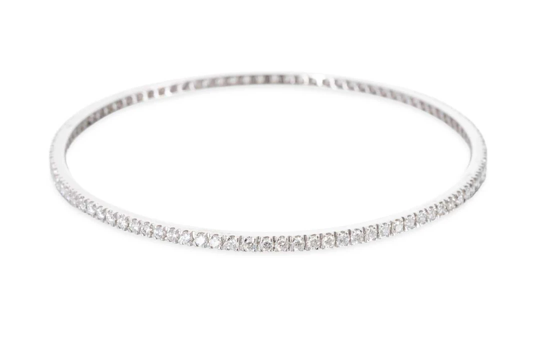 A DIAMOND SET BANGLE