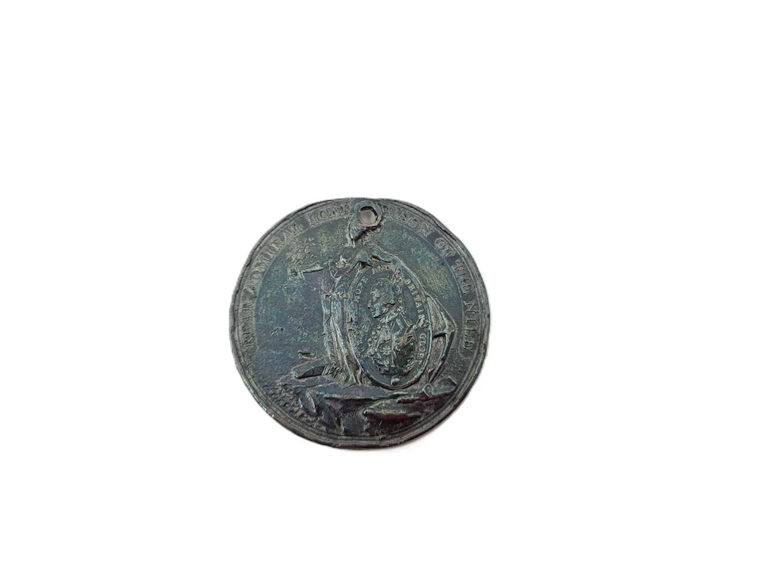 A 1798 BATTLE OF THE NILE ENGLISH NAVAL VICTORY BRONZE MEDAL