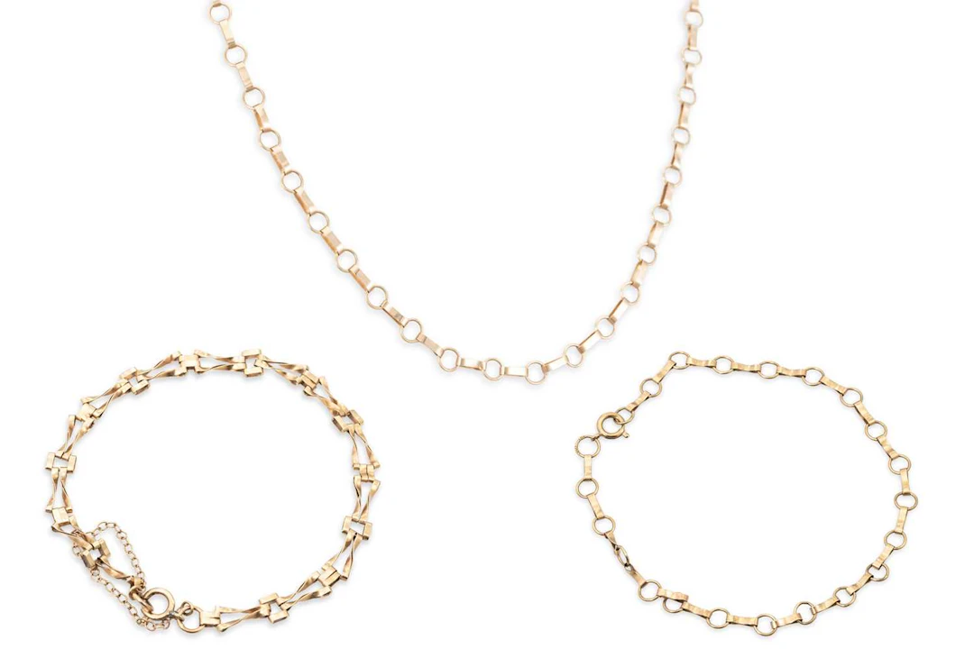 TWO 9CT GOLD BRACELETS
