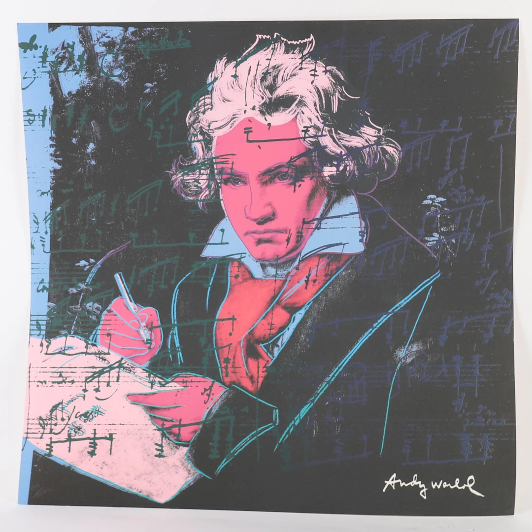 BASED ON A LITHOGRAPH TITLED "BEETHOVEN, 1987" BY ANDY WARHO - Lot 194