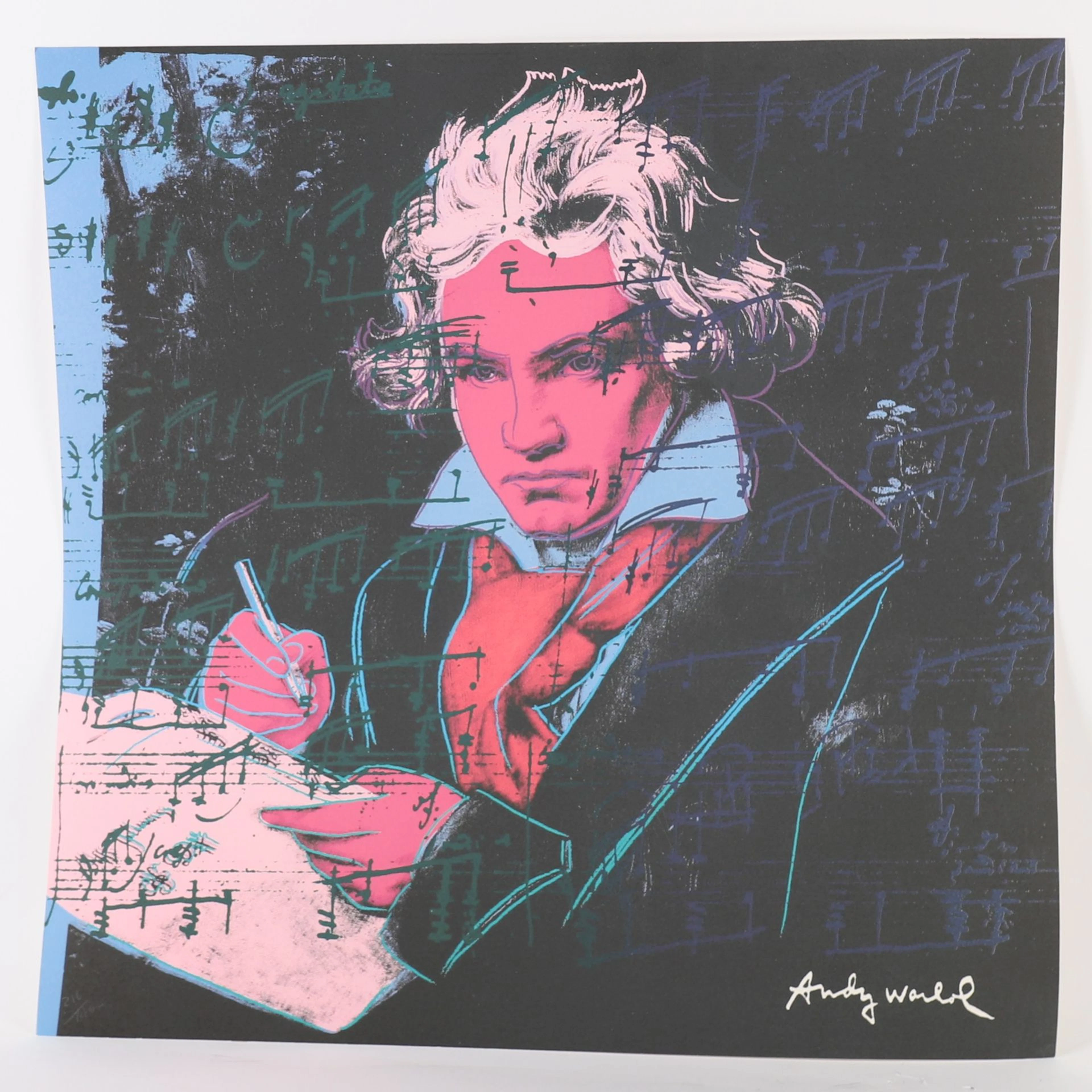 BASED ON A LITHOGRAPH TITLED "BEETHOVEN, 1987" BY ANDY WARHO - Lot 194