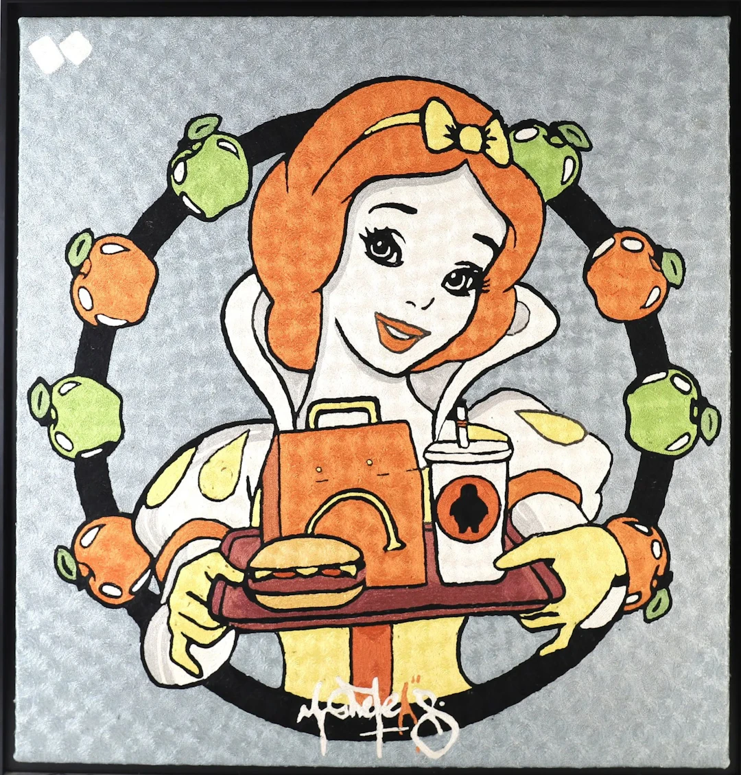 EMBROIDERY "LE DERNIER MENU" BY MR ONETEAS (1984) FOR BRODLI - Lot 306