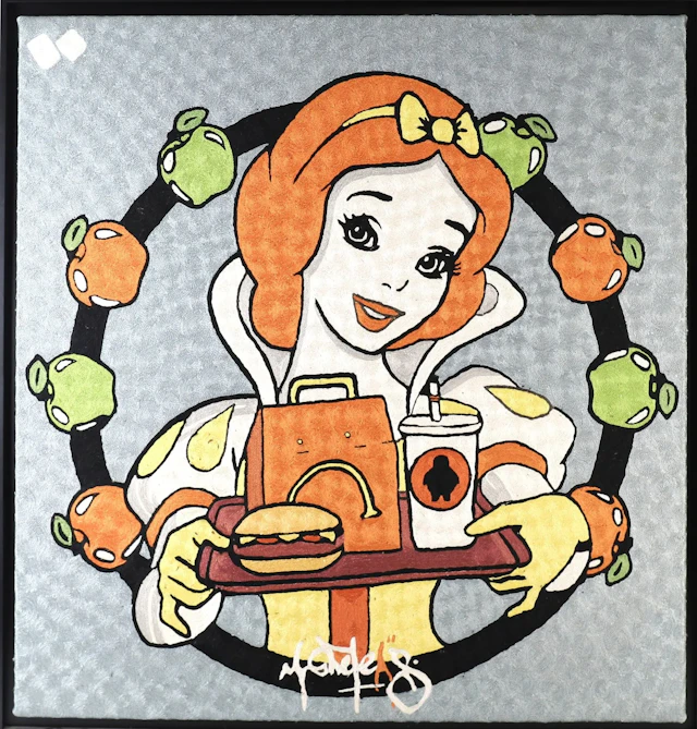 EMBROIDERY "LE DERNIER MENU" BY MR ONETEAS (1984) FOR BRODLI - Lot 306