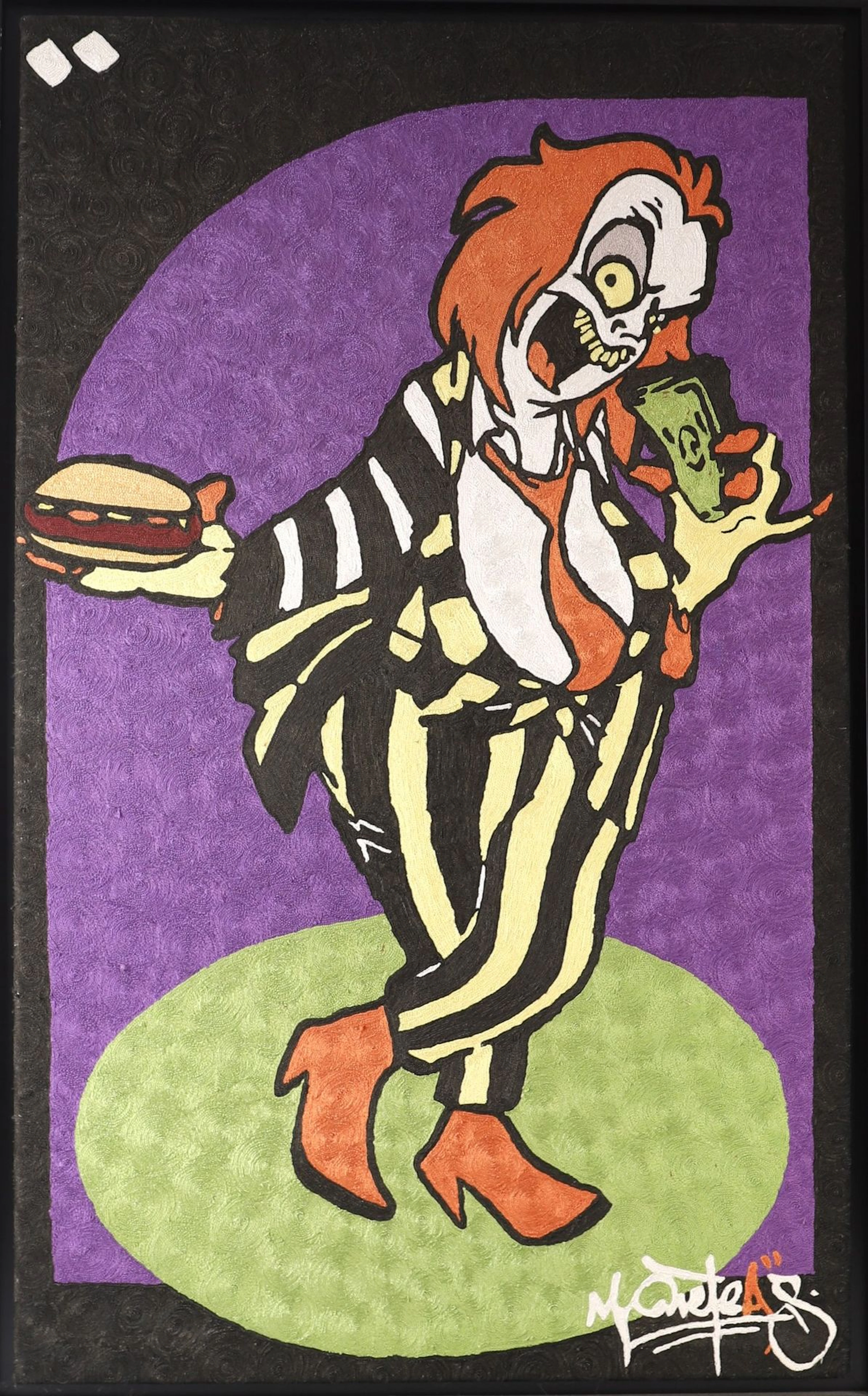 "MORT DE FRIRE" EMBROIDERY BY MR ONETEAS (1984) FOR BRODLIM - Lot 239