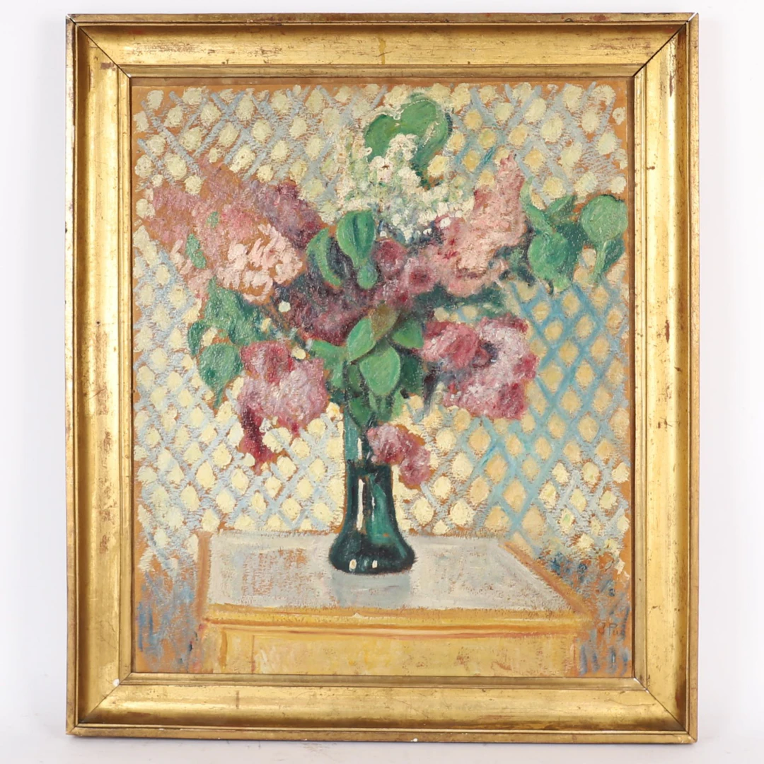 PAINTING "STILL LIFE WITH A BOUQUET OF FLOWERS," 20th CENTUR - Lot 112