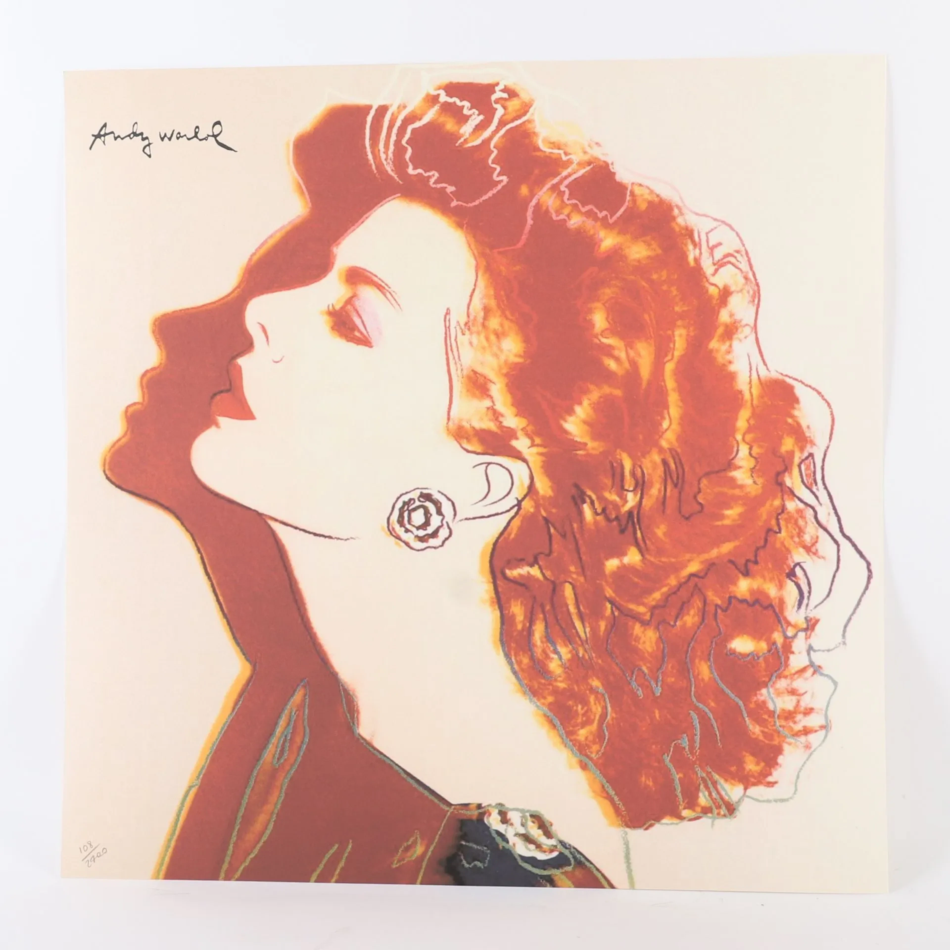 BASED ON A LITHOGRAPH TITLED "PRINCESS CAROLINE" BY ANDY WAR - Lot 192