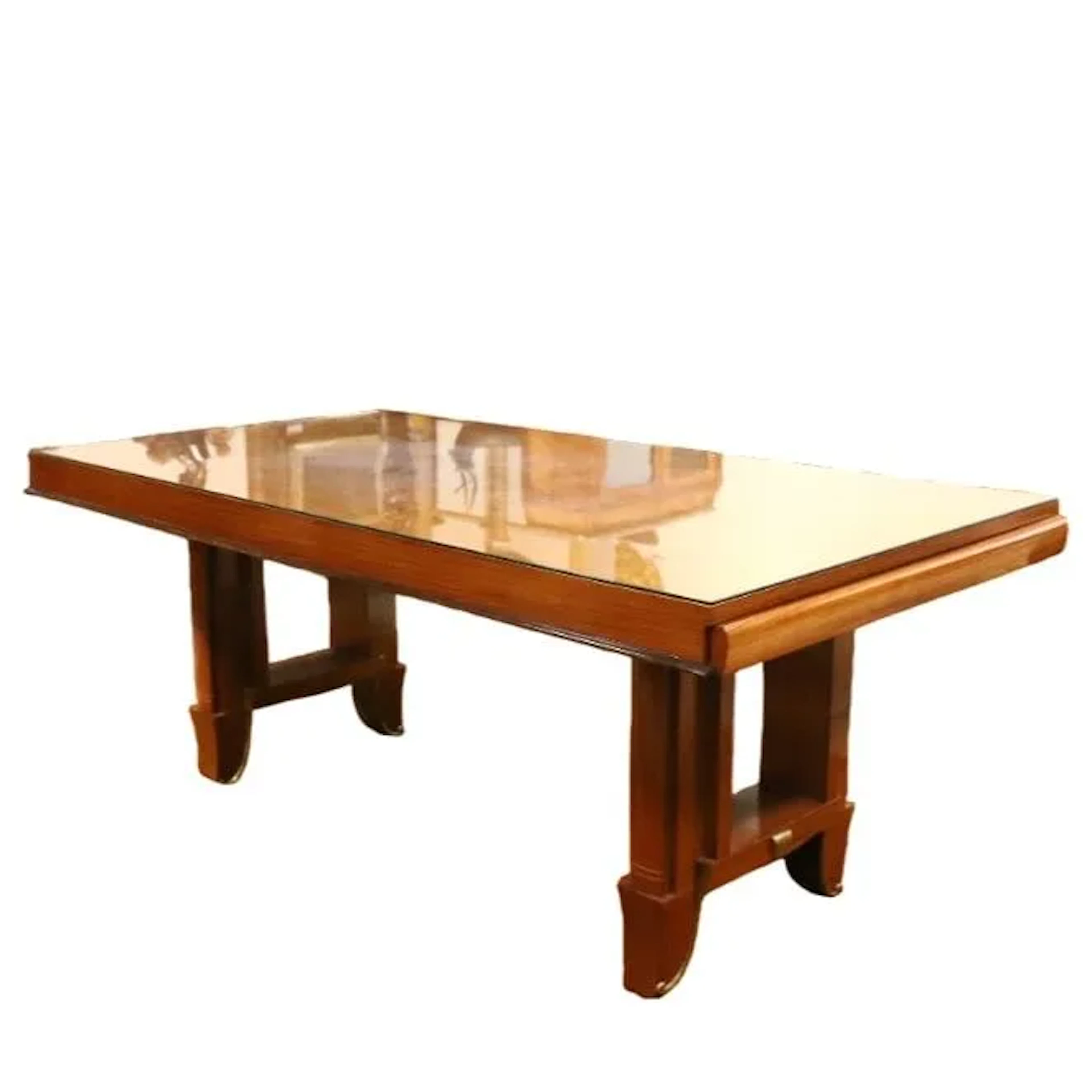 DINING TABLE FOR TWELVE PEOPLE in the style of Jules LELEU ( - Lot 117