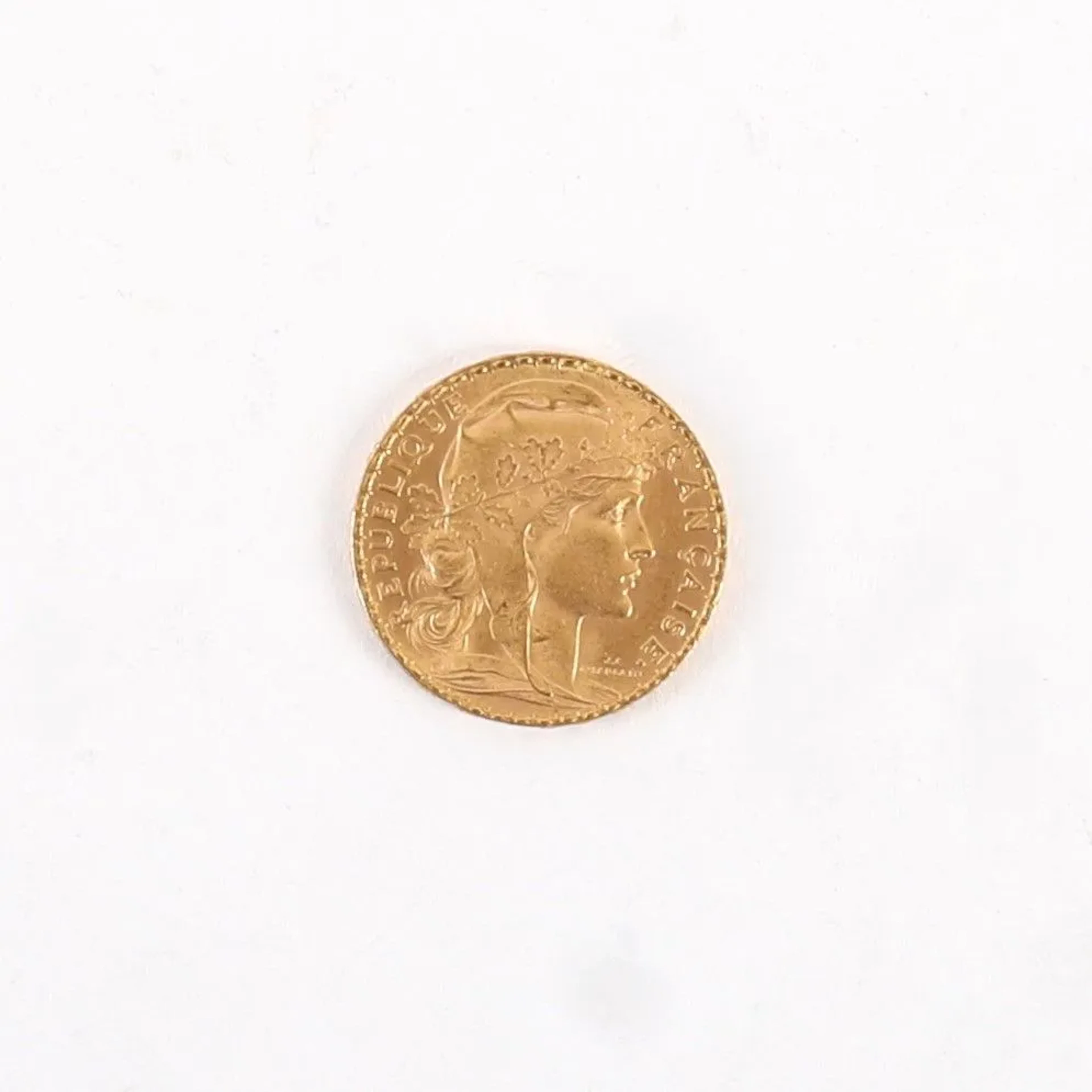 20-FRANC GOLD COIN WITH ROOSTER, 1906 - Lot 50