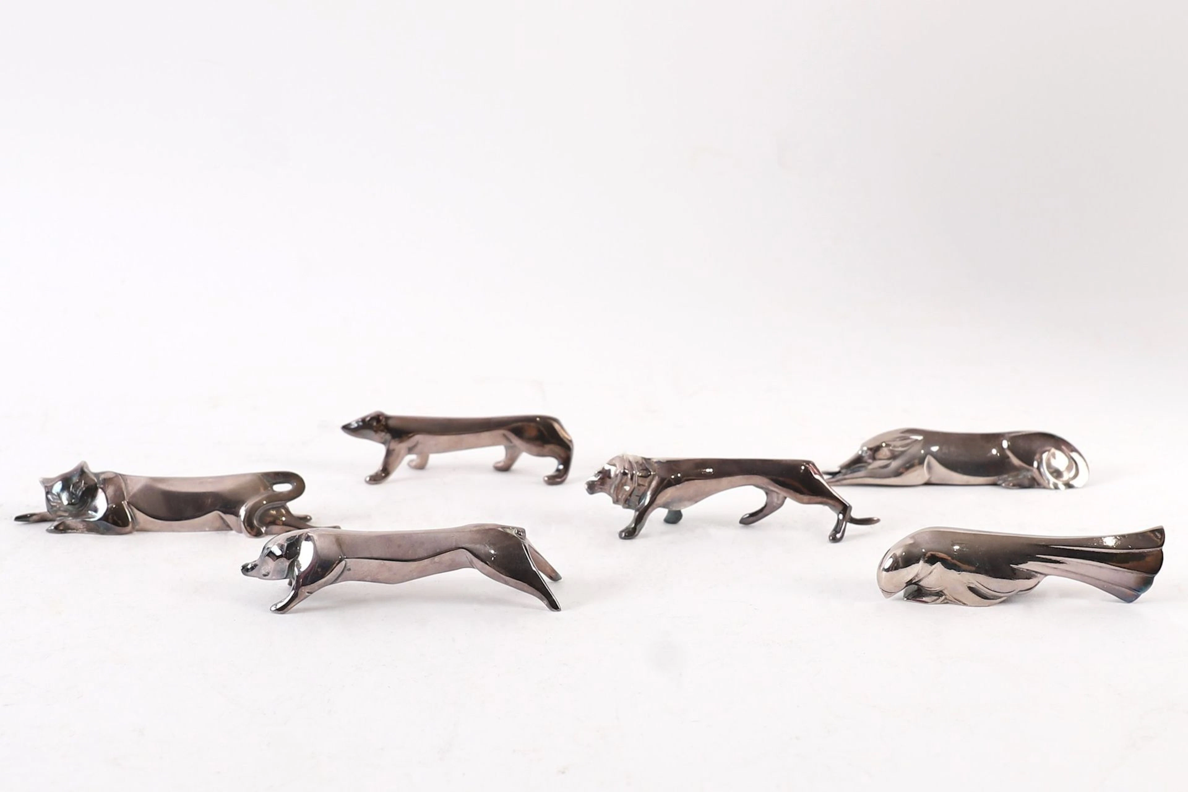 SET OF 6 ZOOMORPHIC KNIFE HOLDERS BY CHRISTOFLE GALLIA AND E - Lot 44
